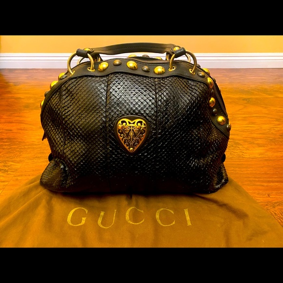 Gucci Python Black Babouska Handbag- Limited Edition - Picture 7 of 9